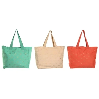 Afbeelding van Handtas Dames Home ESPRIT Blauw Groen Beige Koraal 55 x 14 35 cm (3 Stuks)