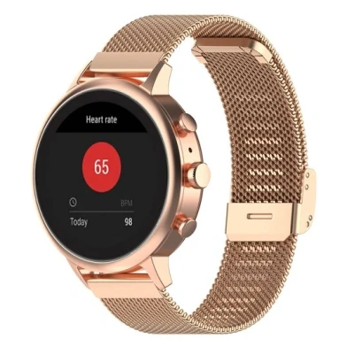 Afbeelding van Garmin Venu 3s / Vivoactive 4s 2s Vivomove Forerunner 255s Milanese bandje met klemsluiting Champagne goud