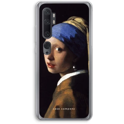 Afbeelding van Case Company® hoesje geschikt voor Xiaomi Mi Note 10 Pro The Pearl Earring Soft Cover Telefoonhoesje Bescherming aan alle Kanten en Schermrand