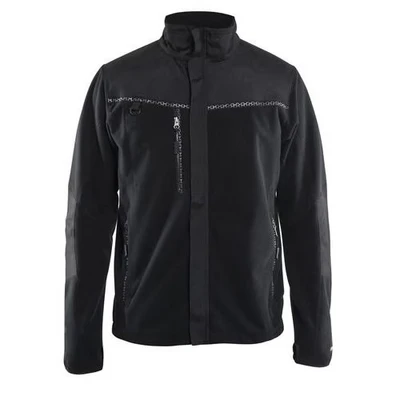 Image de Veste polaire coupe vent noir, col en molleton