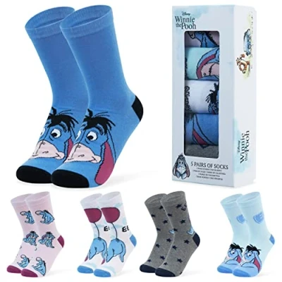 Afbeelding van Disney Bourriquet damessokken, 5 stuks, meerkleurig, Eén maat, Meerkleurig