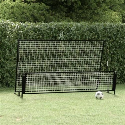Image de vidaXL But de football rebondissement 2 en 1 202x104x120 cm Acier