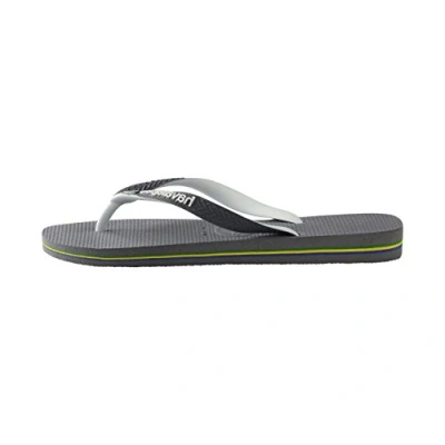 Afbeelding van Havaianas Flipflops voor kinderen met Braziliaans logo, Meerkleurig staal grijs wit wit, 39/40 EU