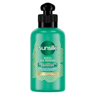 Afbeelding van Sunsilk, Dream Krullende Ontwarrende Crème, Gedefinieerde Krullend Haarcrème, Zonder Uitspoelen, Actieve Formule Fusion met Macadamia olie, Elasticiteit en Biotine, 200 ml