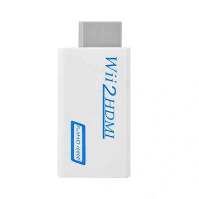 Afbeelding van Wii naar mini draagbare adapter met HD video uitgang 1080p/720p 3,5 mm audio