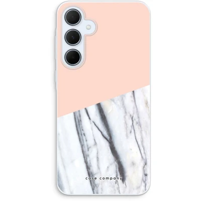 Afbeelding van Case Company® hoesje geschikt voor Samsung Galaxy A35 A touch of peach Soft Cover Telefoonhoesje Bescherming aan alle Kanten en Schermrand