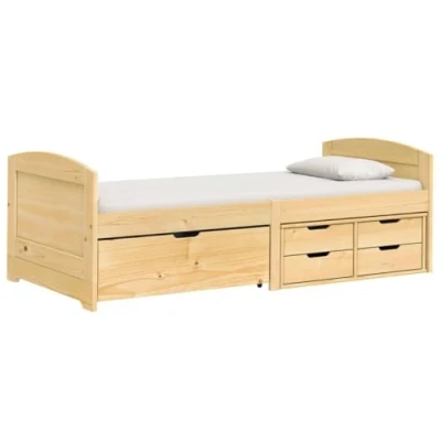Afbeelding van vidaXL Slaapbank met 5 lades IRUN 90x200 cm massief grenenhout