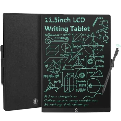 Afbeelding van Czemo 11,5 inch lcd schrijfbord met beschermhoes, herbruikbaar, voor volwassenen, kantoor, klaslokaal, memo, notities, schetsen, effen kleur