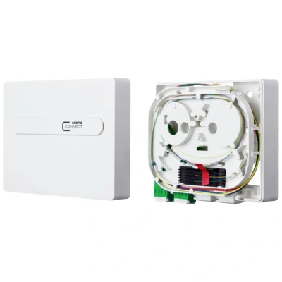 Afbeelding van Metz Connect OpDAT ADT splice 2xLC D APC OS2 Glasvezel splitterbox LC