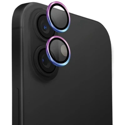 Afbeelding van UNIQ Optix Aluminium Camera Lens Protector iPhone 16 6.1&quot; / Plus 6.7&quot; iriserend cameralensglas met applicator