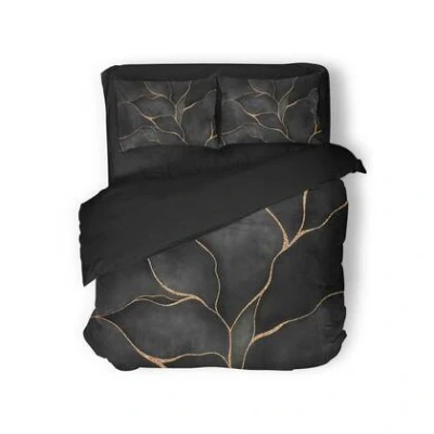 Afbeelding van Eleganzzz Dekbedovertrek Golden Currents Grey 200x200/220cm Micropercal Tweepersoons Dekbedovertrekken
