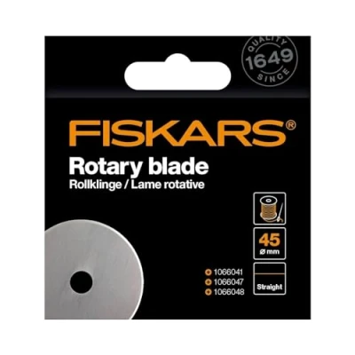 Afbeelding van Fiskars Origineel reservemes, draaibaar lemmet voor rechte sneden, met meshouder, Ø 45 mm, staal, 1066042