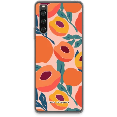 Afbeelding van Case Company® hoesje geschikt voor Sony Xperia 10 IV Perzik Soft Cover Telefoonhoesje Bescherming aan alle Kanten en Schermrand