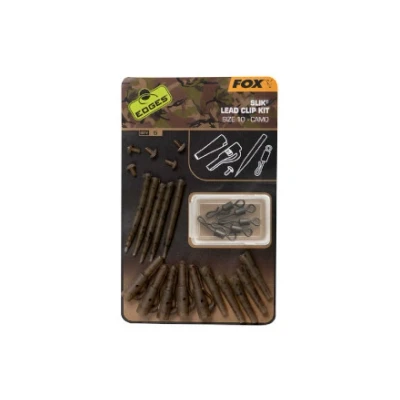 Image de Kit Clips plombs Fox Edges Camo Slik Lead clip Taille 7 / 5 pièces Matériel bas de ligne carpe