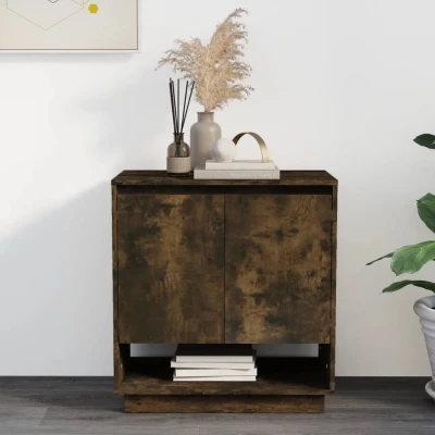 Afbeelding van Dressoir 70x41x75 cm spaanplaat gerookt eikenkleurig