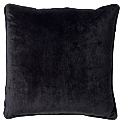 Afbeelding van Dutch Decor FINNA Sierkussen 45x45 cm met kussenhoes van 100% gerecycled polyester Eco Line collectie Raven zwart