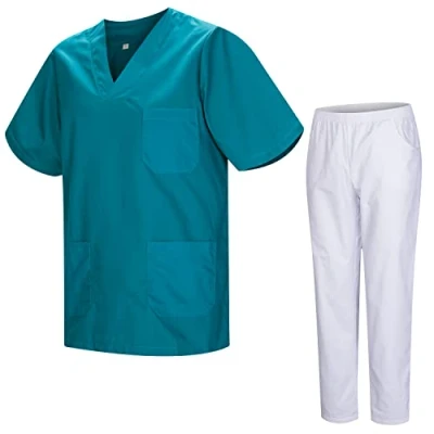 Image de MISEMIYA Ensemble de récurage unisexe Uniforme médical avec haut et pantalon 817 8312 BLANCO, Vert 3b, S