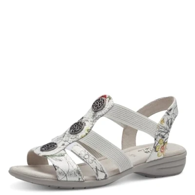 Afbeelding van Jana 8 28165 42 plateausandalen voor dames, Wit.