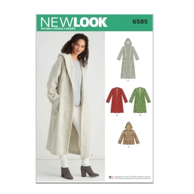 Afbeelding van New Look Naaipatroon, papier, wit, van 32 tot 50 (XS XL)