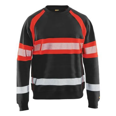 Image de Sweat haute visibilité noir/rouge fluorescent