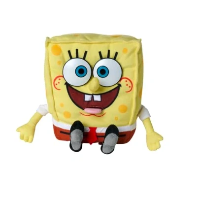 Afbeelding van Simba 109491008 Functioneel pluche dier Spongebob 30 cm, met grappige geluidsfuncties, trekt aan de tong en rolt ogen, geschikt vanaf eerste levensmaanden