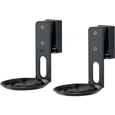 Afbeelding van Goobay Lautsprecher Wandhalterung Modern Era 1 Flex, schwarz 2 Stück, kompatibel mit dem Sonos 100, schwenkbare und neigbare Lautsprecherh...