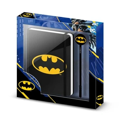 Afbeelding van Karactermania DC Comics Batman Batsignaal Geschenkdoos met Dagboek Notitieboek Planner Schetsboek + balpen zwart