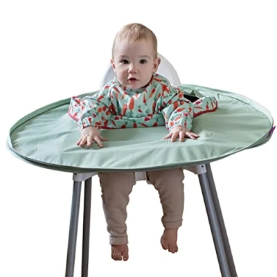 Afbeelding van Slabbetje &amp; dienblad Tidy Tot.Unisex.Eén maat 6 maanden tot 2 jaar.Ideaal voor DME. (asgroen)