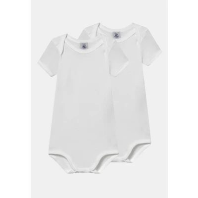 Afbeelding van Petit Bateau JongensMeisjes Romper in 2 pack de kleur Wit, maat: 68