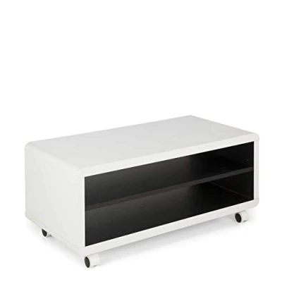 Afbeelding van Robas Lund Lowboard wit zwart interieur