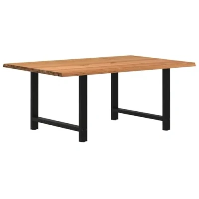 Afbeelding van vidaXL Eettafel rechthoekig 180x120x74 cm massief eikenhout lichtbruin
