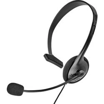 Afbeelding van Renkforce On Ear headset Telefoon Kabel Mono Zwart Volumeregeling, Microfoon uitschakelbaar (mute)