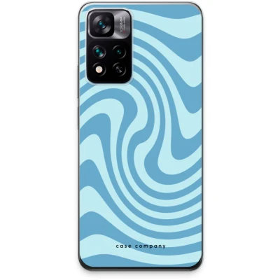 Afbeelding van Case Company® hoesje geschikt voor Xiaomi 11i Hypercharge Swirl Blauw Soft Cover Telefoonhoesje Bescherming aan alle Kanten en Schermrand