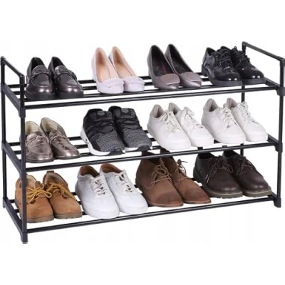 Afbeelding van Schoenenkast Schoenenrek 3 Laags 12 paar Schoenen Schoenenplank Praktisch Rheme