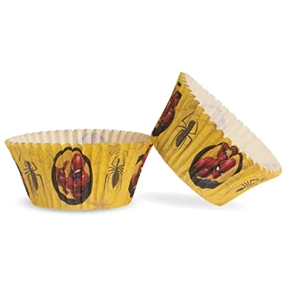 Image de 25 caissettes à cupcakes spiderman Coloris : Jaune Référence fournisseur 339261
