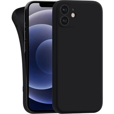 Afbeelding van MyGadget Beschermhoes van siliconen compatibel met Apple iPhone 12 Mini, zacht en soepel TPU, extra dun licht, kleurrijk, beschermt tegen stoten krassen, zwart