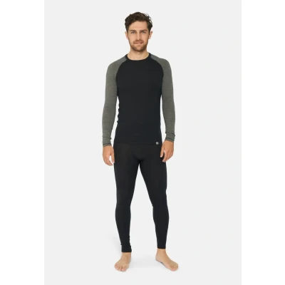 Afbeelding van Danish Endurance Merino LONG Sleeved Hemd, Heren, Maat: Large, Black grey