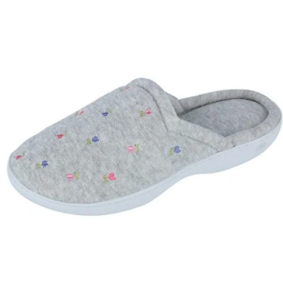 Afbeelding van Isotoner Classic Terry Clog Slipper voor dames, Navy Blauw