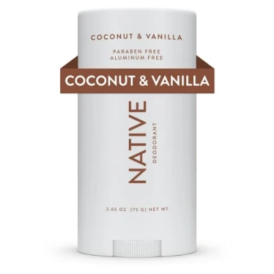 Image de Native Deodorant voor Mannen &amp; Vrouwen Zonder Alcohol Aluminium Kokosnoot en Vanille Met Natuurlijk Afgeleide Ingrediënten 72 Uur Geurbescherming (75 ml)