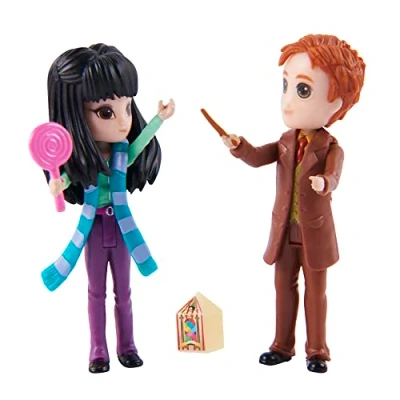 Afbeelding van Wizarding World Vriendschapsset met figuren George Wemel en Cho Chang 7,5 cm grote poppen 2 accessoires Speelgoed voor kinderen vanaf 6 jaar