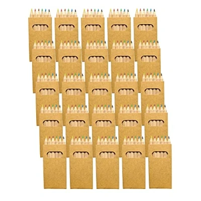 Afbeelding van 100 stuks kleurpotloden etui met elk 6 kleurpotloden, klein cadeau voor kinderen tegen verveling, verjaardagscadeau, kinderfeest, kleurpotlodensets