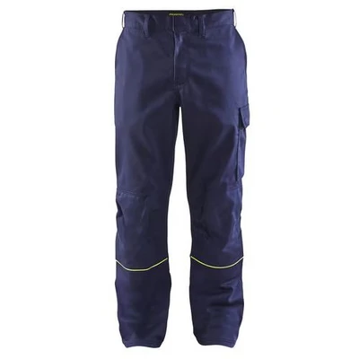 Image de Pantalon de soudeur marine/jaune fluorescent