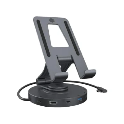 Afbeelding van ICY BOX IB TH100 DK dockingstation voor mobiel apparaat Tablet/smartphone Antraciet, Zwart