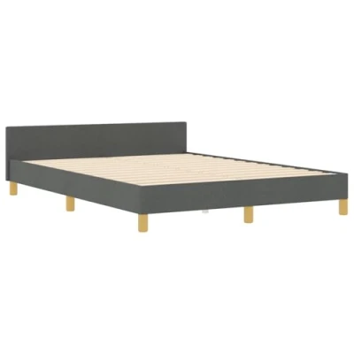 Afbeelding van vidaXL Bedframe Donkergrijs 160x200 cm Stof