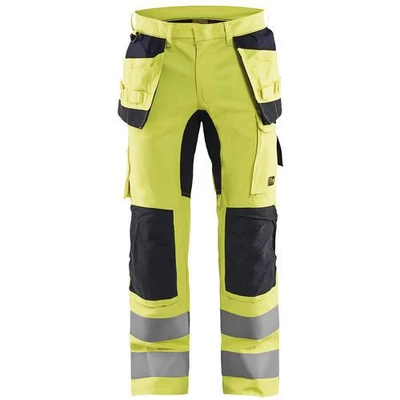 Image de Pantalon multinormes inhérent stretch jaune fluorescent/marine