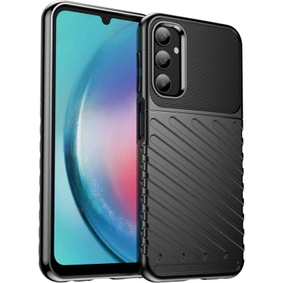 Afbeelding van iMoshion Hoesje Geschikt voor Samsung Galaxy A25 Siliconen Thunder Backcover Zwart