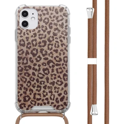 Afbeelding van imoshion Hoesje Geschikt voor iPhone 11 Design met Koord Leopard Mood