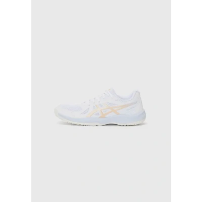 Afbeelding van Asics Upcourt 6 Volleybalschoenen, Heren, Maat: 43.5, White/champagne Imitatieleer/ textiel