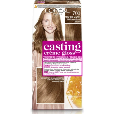 Afbeelding van 3x L&#039;Oréal Casting Crème Gloss Semi Permanente Haarkleuring 700 Mocha Mania Middenblond