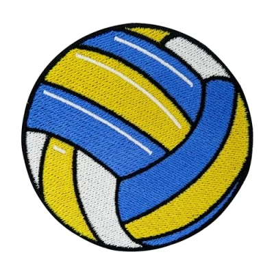 Afbeelding van Finally Home patch om op te strijken volleybal Sport patches, bal ronde